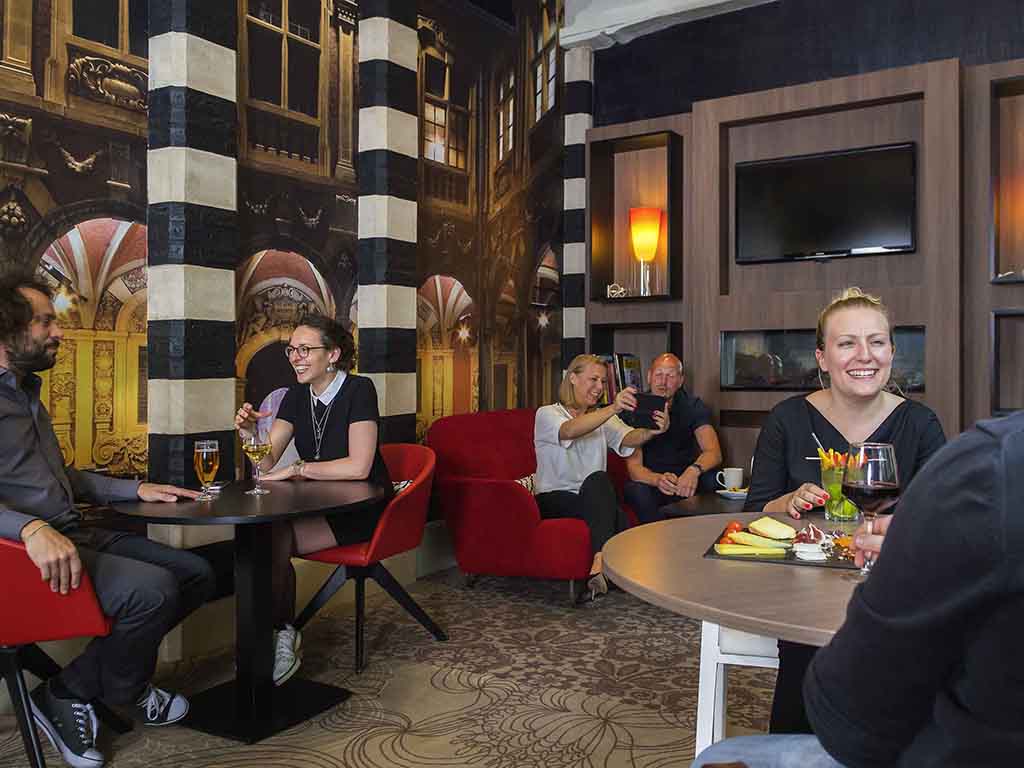 The friendly bar at the Mercure Lille Centre Grand Place, Northern France
