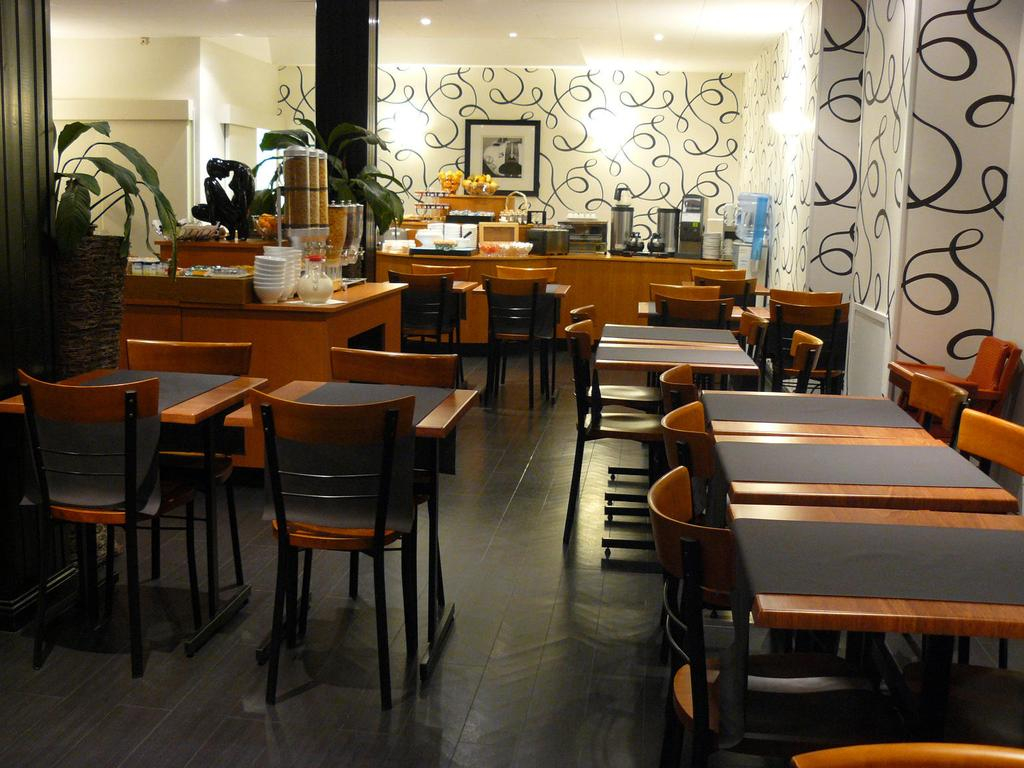 The breakfast room at The Red Fox Hotel, Le Touquet, Northern France