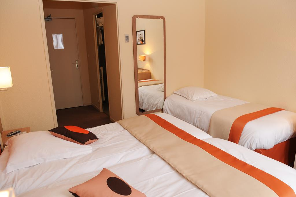 A triple bedroom at the Red Fox hotel, Le Touquet, Northern France