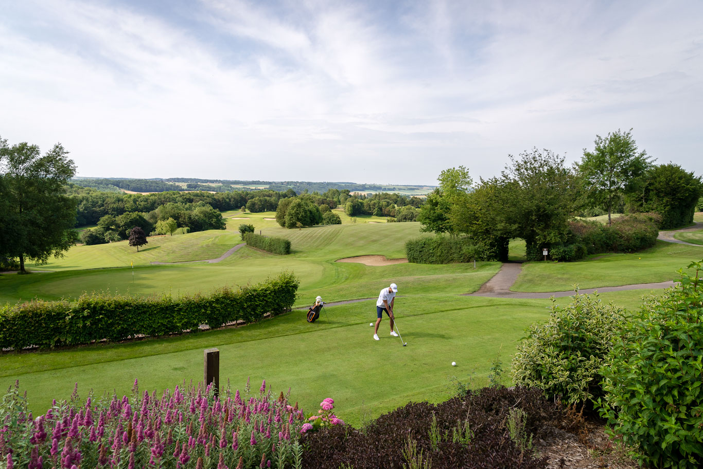 On the tee at Saint Omer Golf Club, France