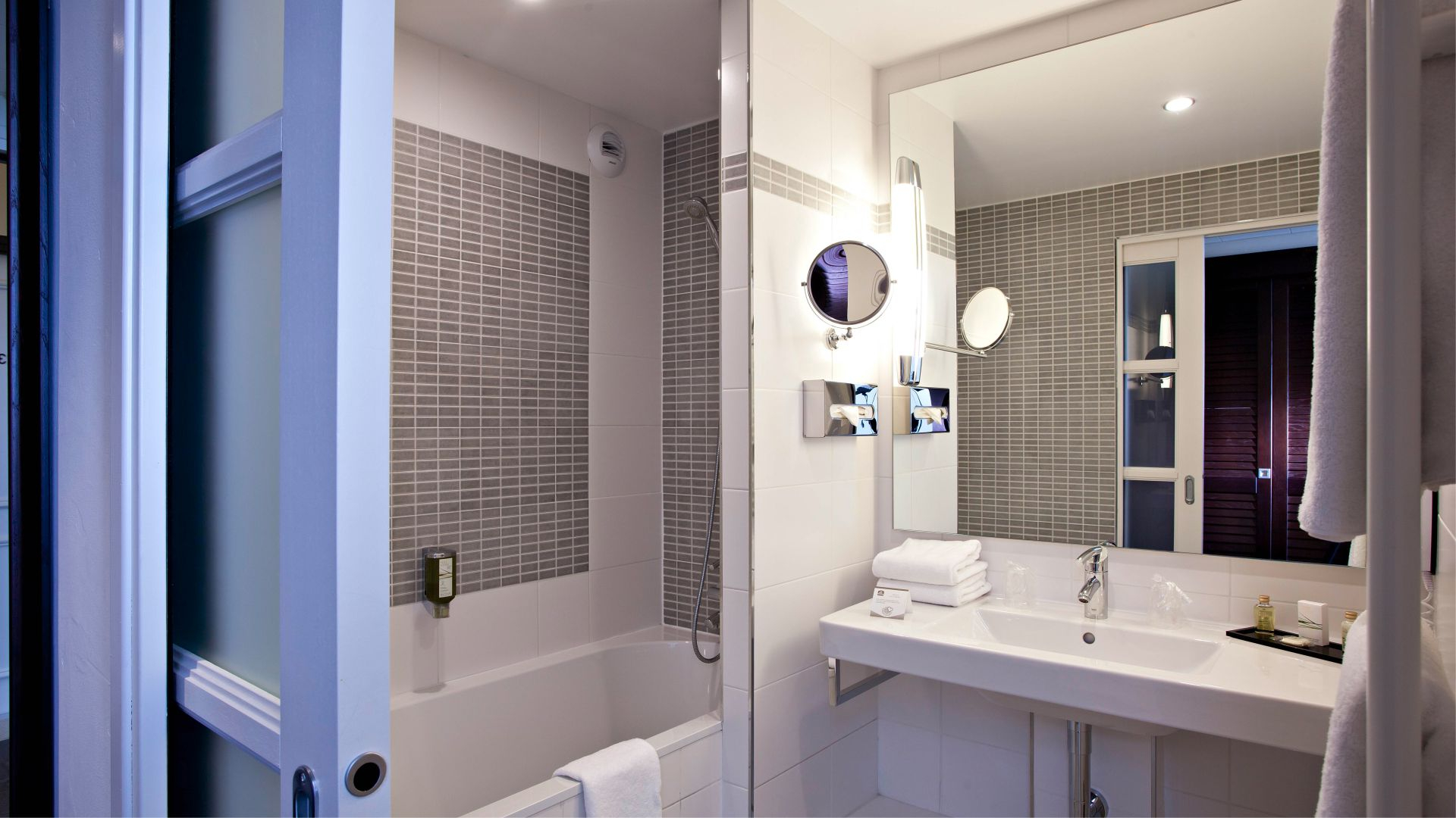 A bathroom at St Omer golf hotel, Northern France