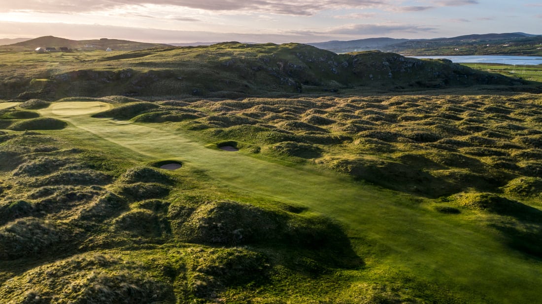 The fourth hole at Ballyliffin Golf Club, Northern Ireland