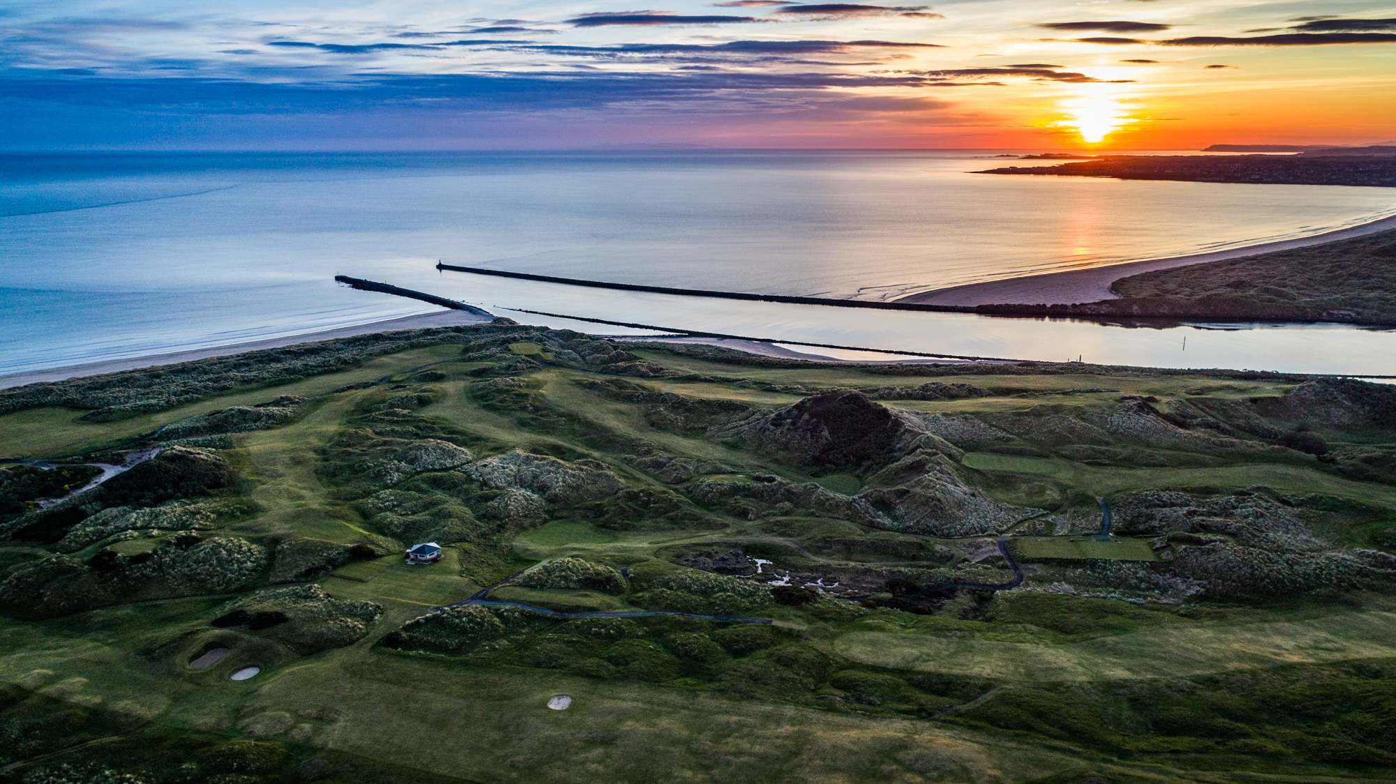 Sunset over Castlerock Golf Club, County Londonderry