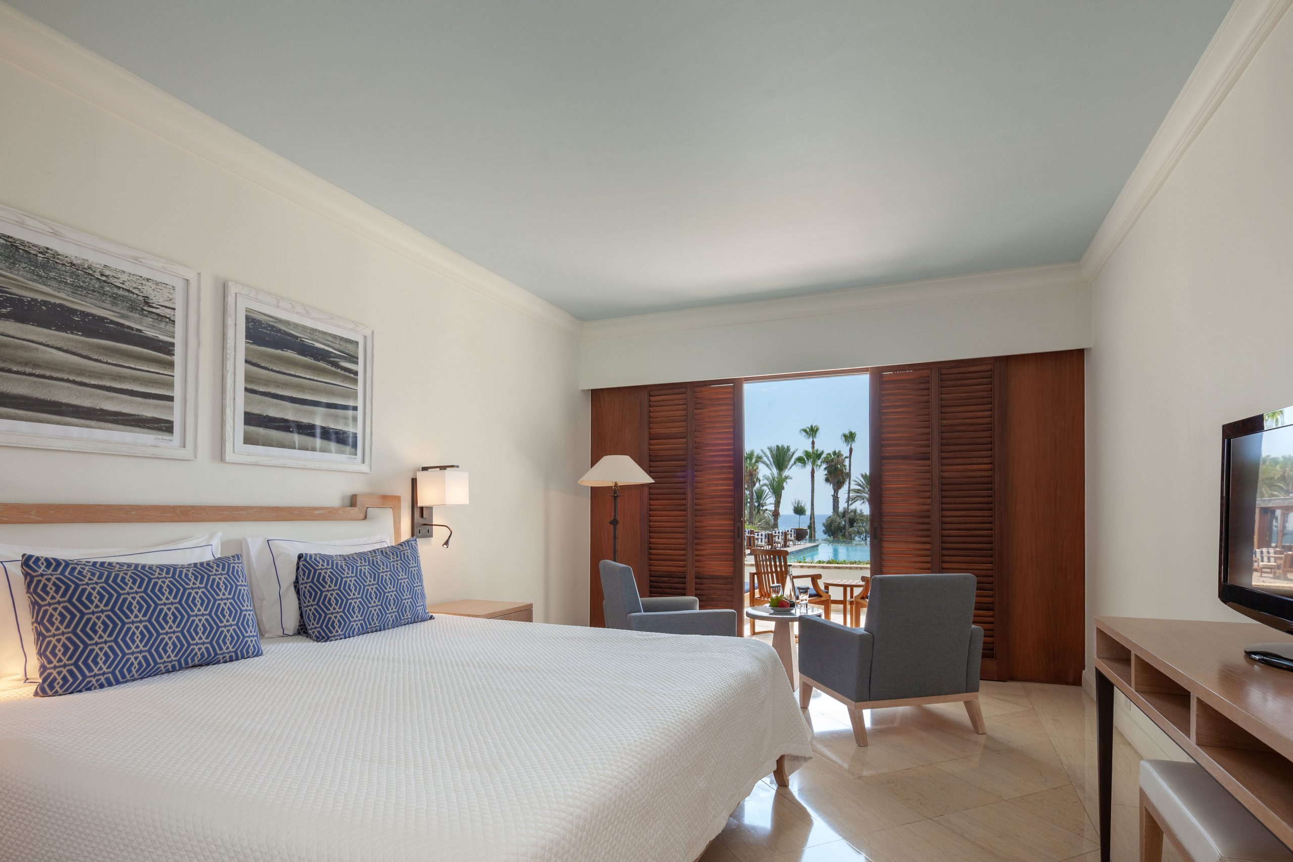 A terrace sea view room at Annabelle Hotel, Paphos, Cyprus