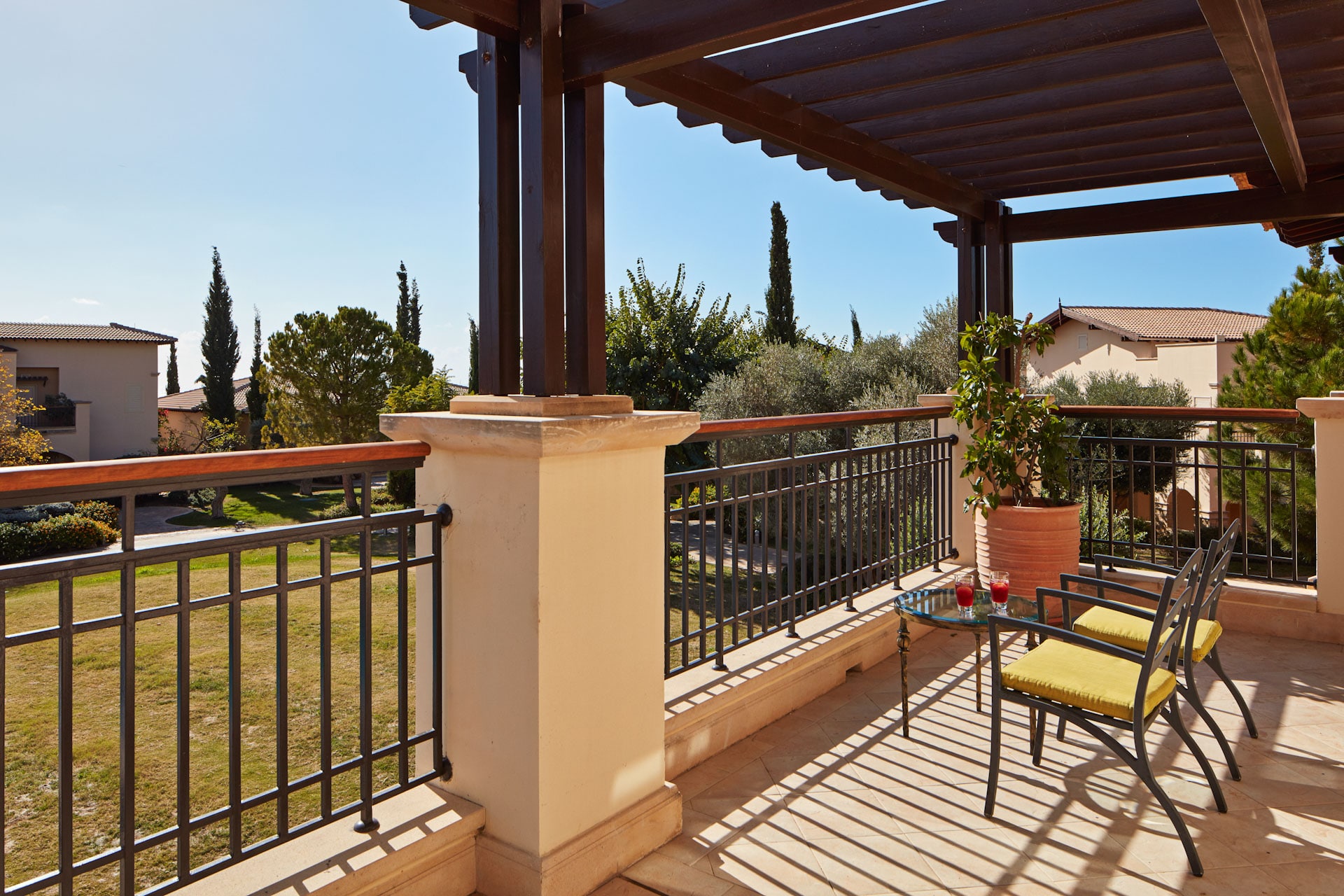 Your balcony at Aphrodite Hills Hotel by Atlantica, Paphos, Cyprus