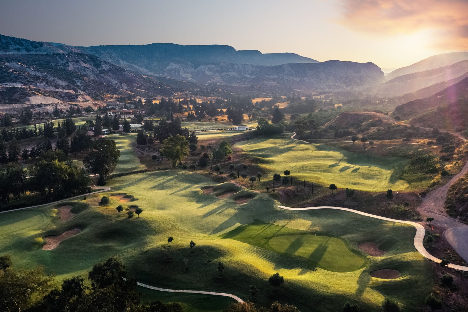 Aerial view of Secret Valley Golf Resort, Paphos, Cyprus. Golf Planet Holidays
