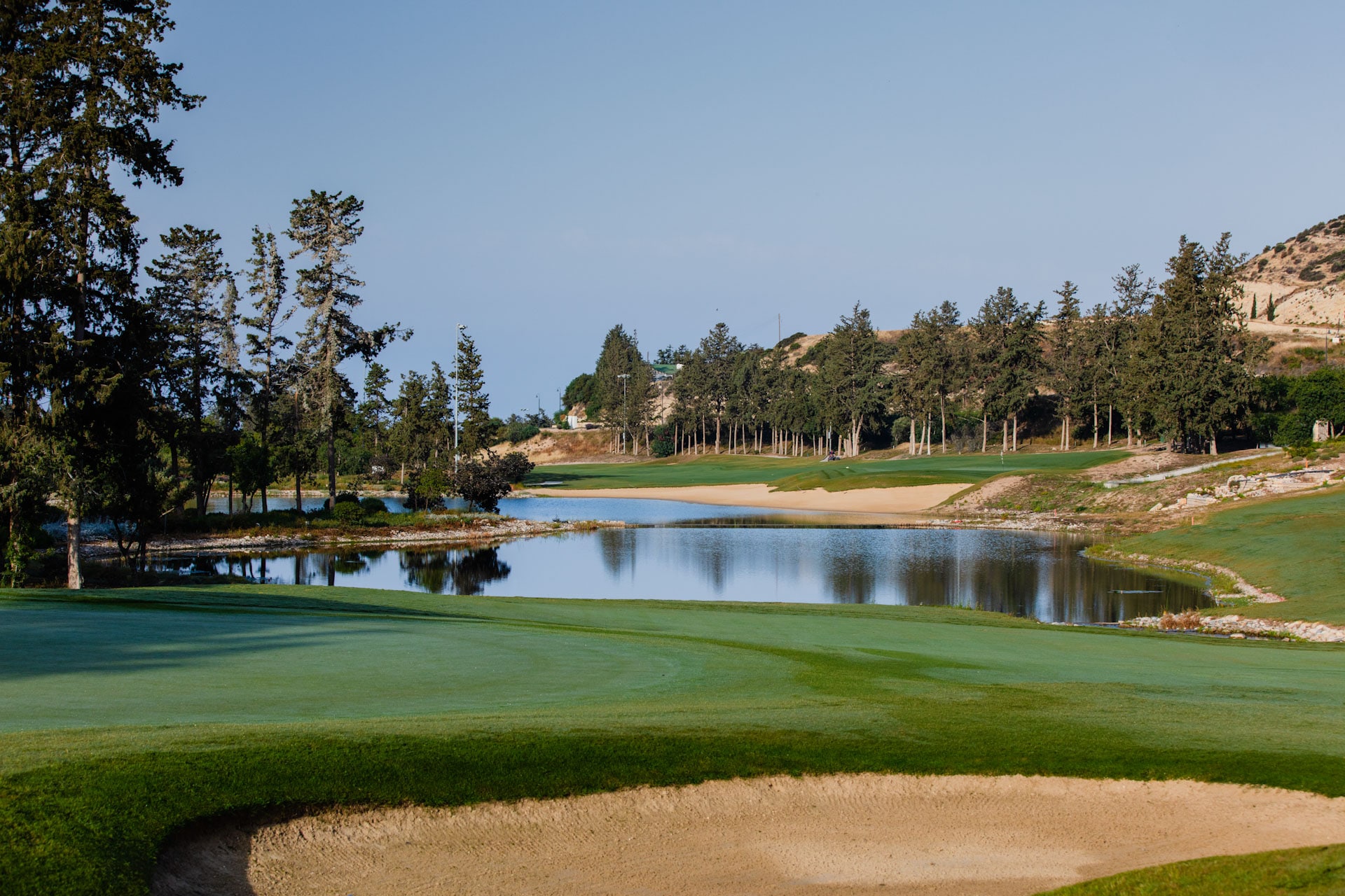 Water hazard at Secret Valley Golf Resort, Paphos, Cyprus. Golf Planet Holidays