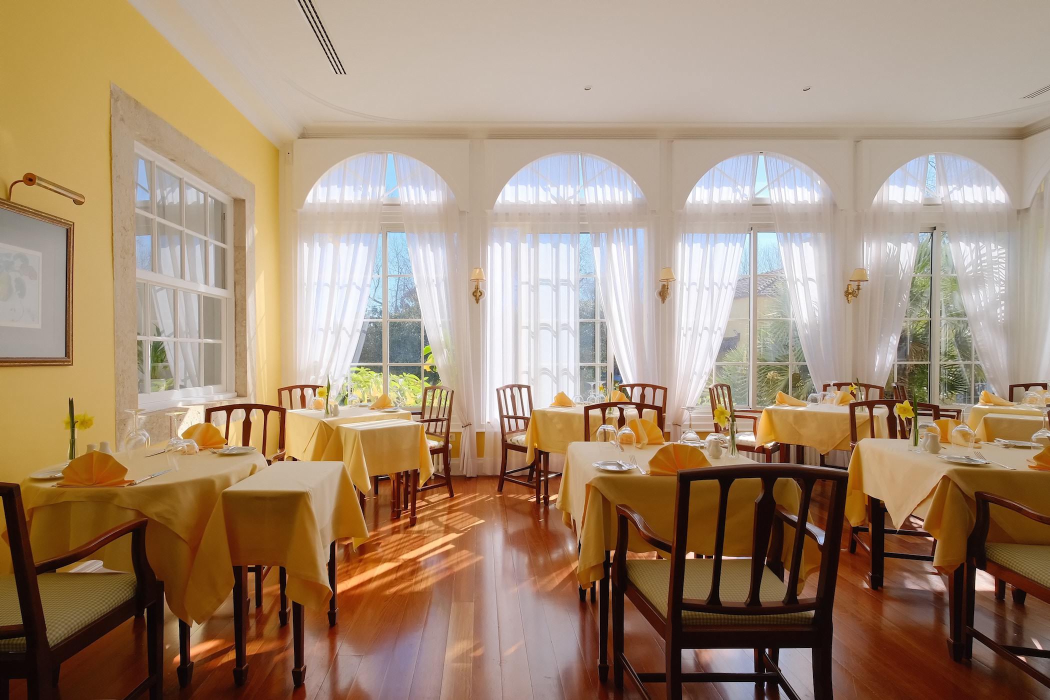 The restaurant at Casa Velha do Palheiro, Funchal, Madeira