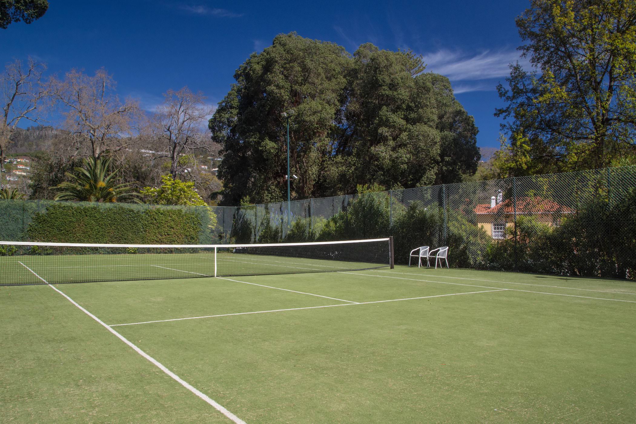 The tennis court at Casa Velha do Palheiro, Funchal, Madeira