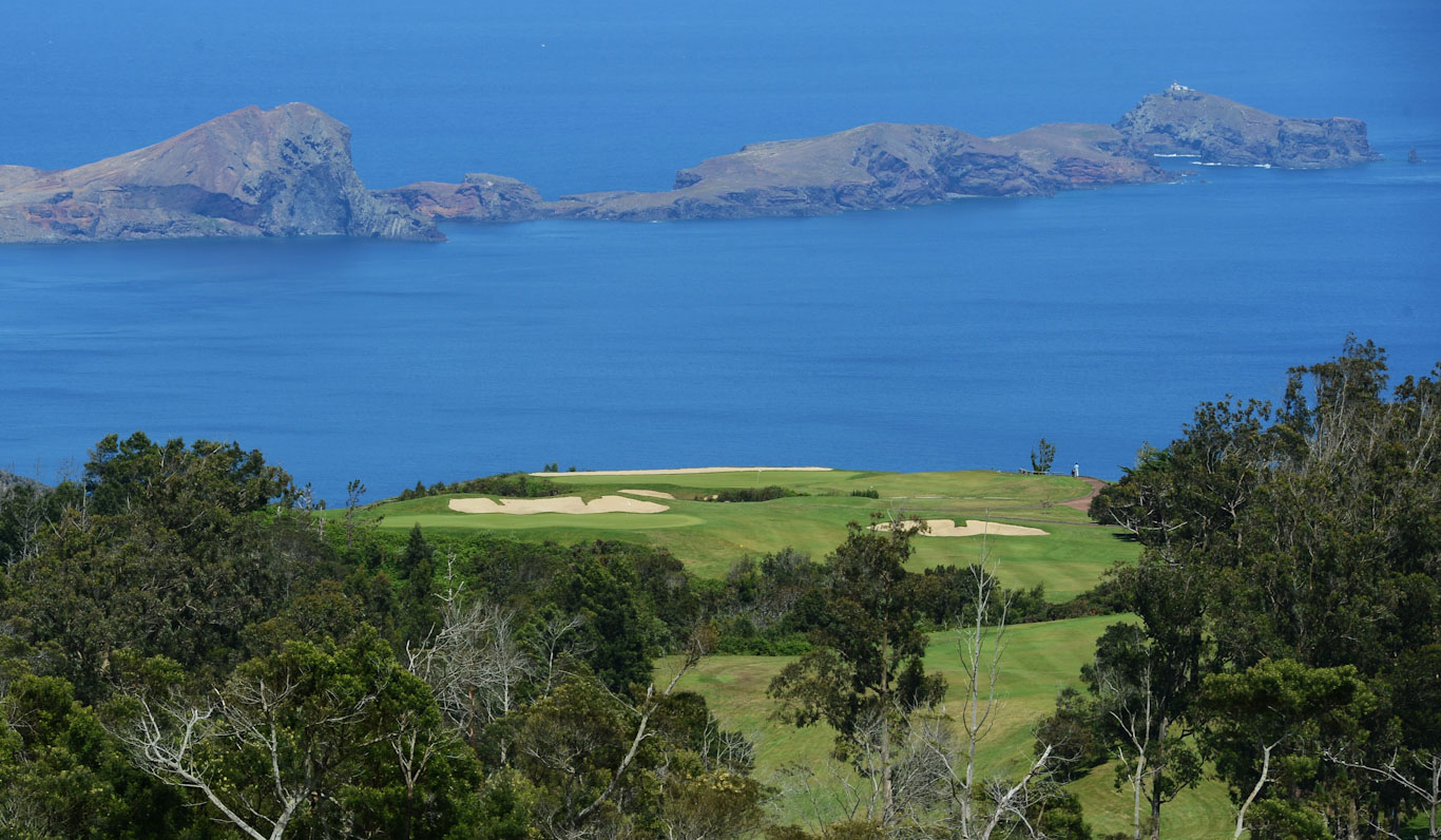 Looking down on the Santo da Serra Golf Course, Madeira