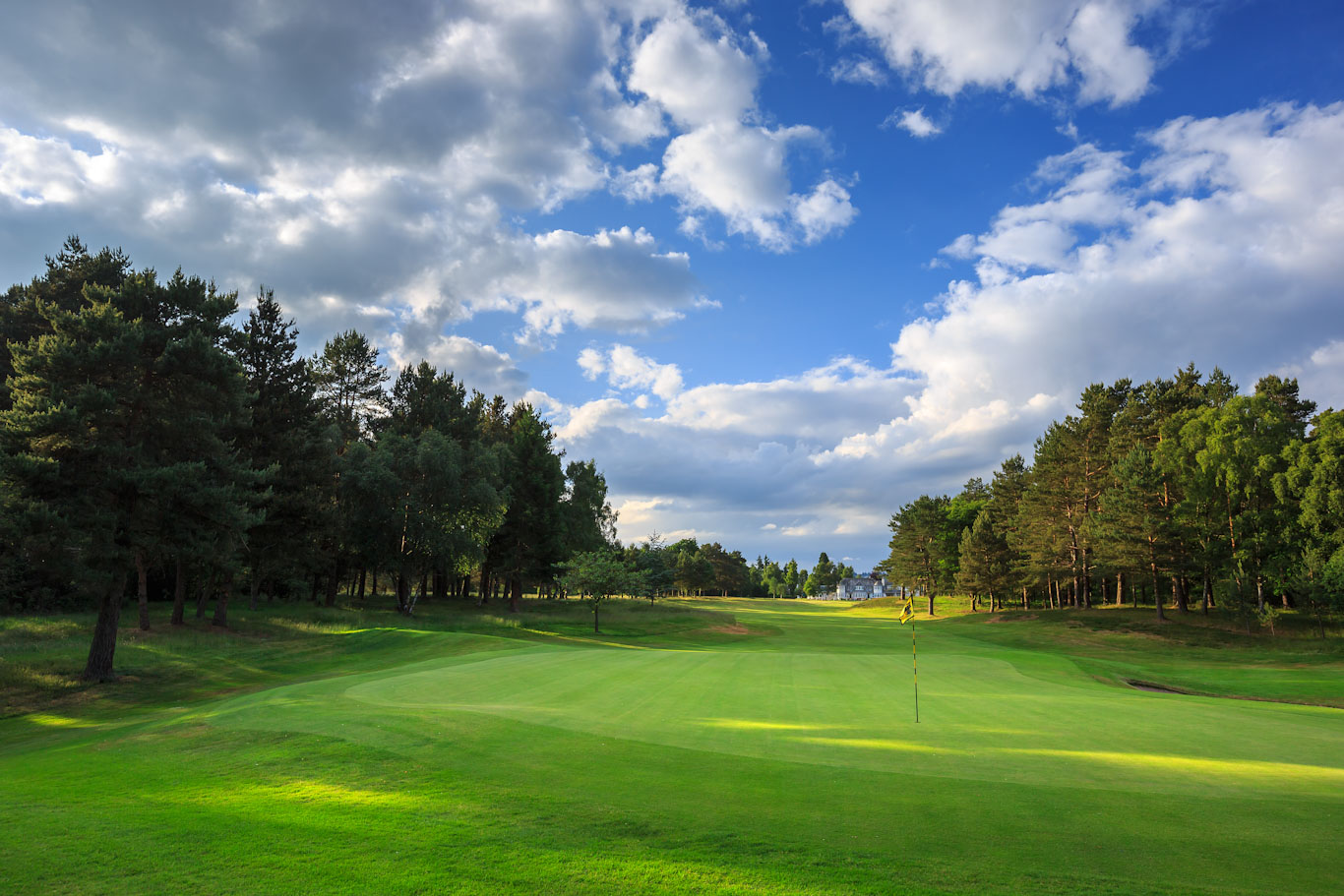 Back down the fairway at Blairgowrie Golf Club, Perthshire, Scotland