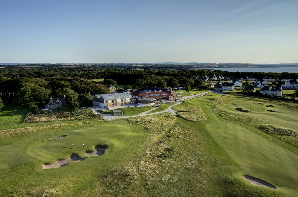 The 18th green at Craigielaw Golf Club, East Lothian, Scotland