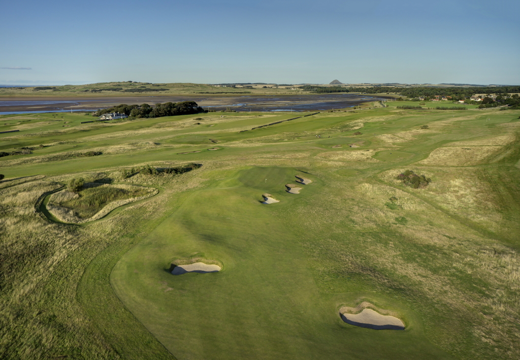 Low tide by Craigielaw Golf Club, East Lothian, Scotland