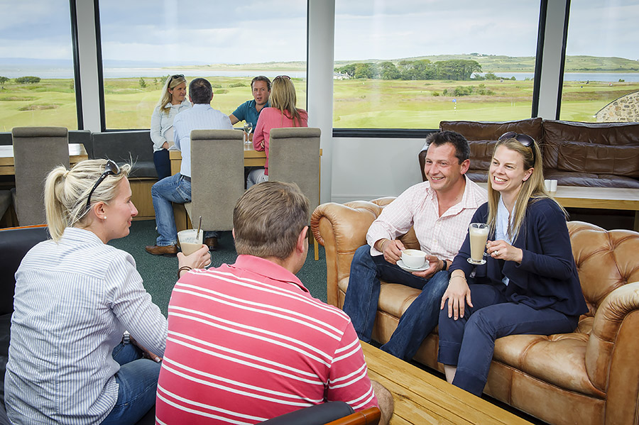 Inside the clubhouse at Craigielaw Golf Club, East Lothian, Scotland