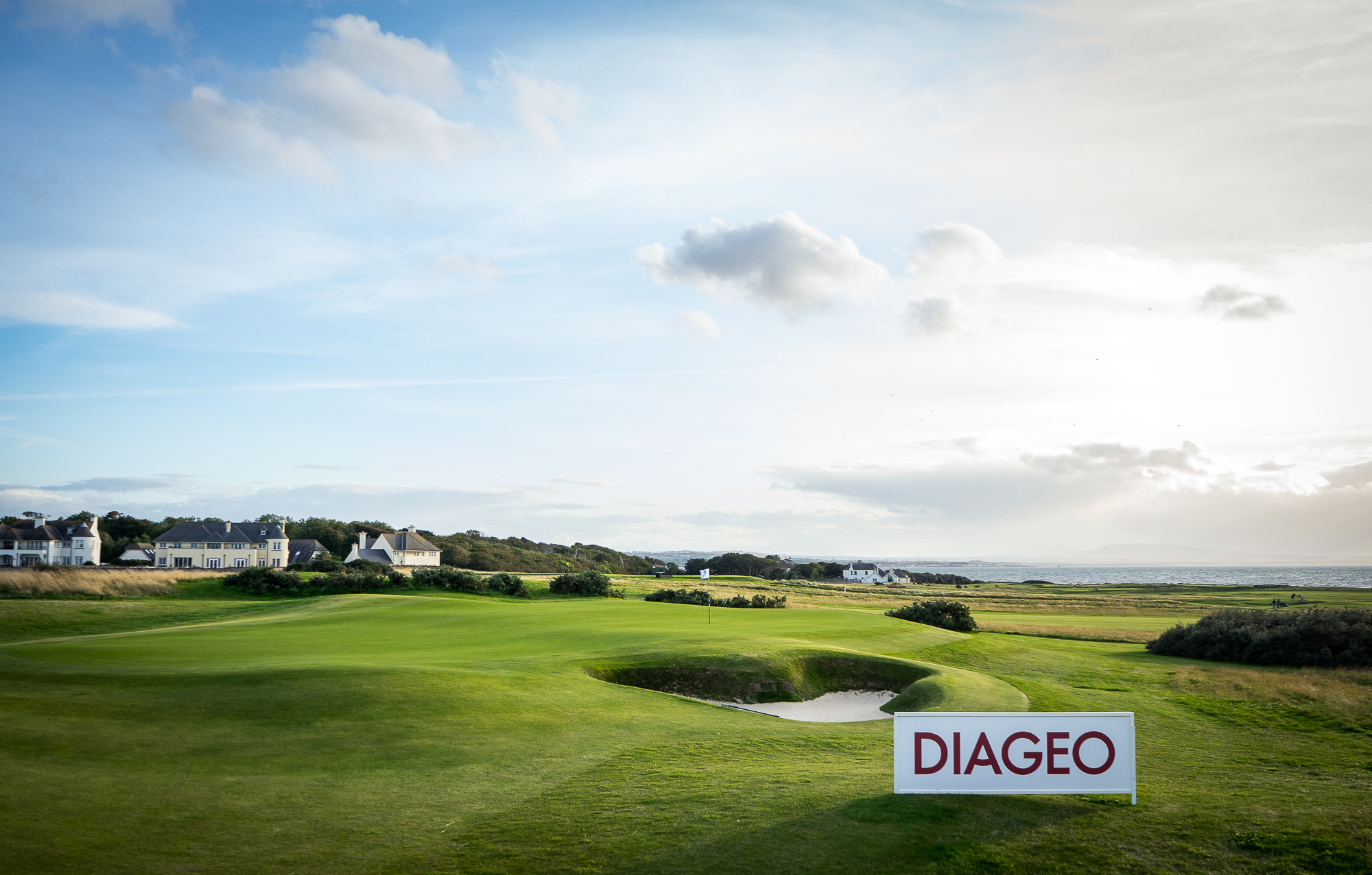 View out to sea from Craigielaw Golf Club, East Lothian, Scotland