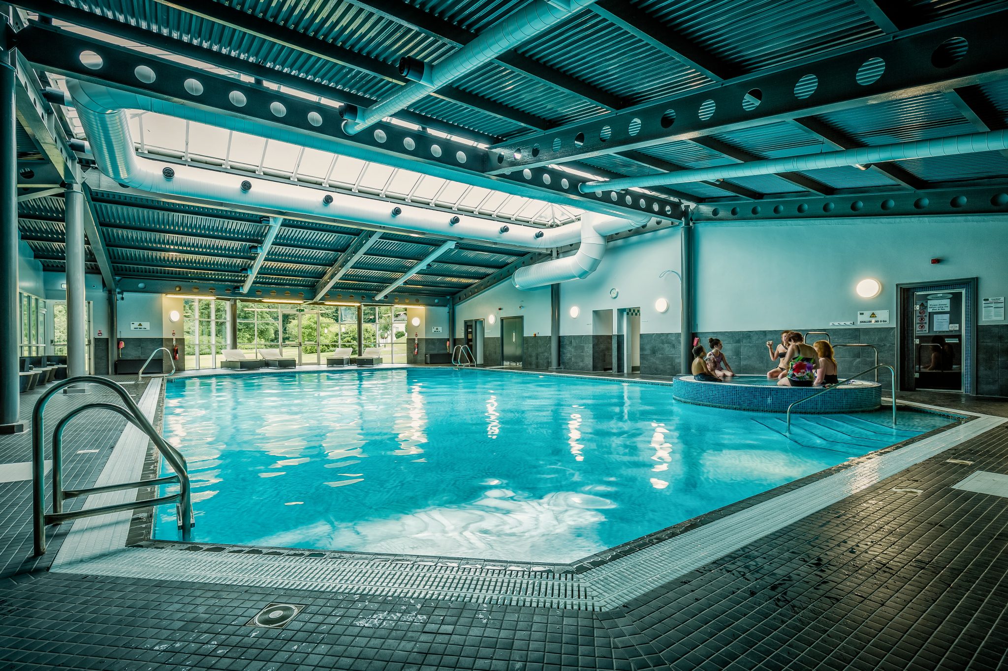 The indoor pool at Dunkeld House Hotel, Perthshire, Scotland