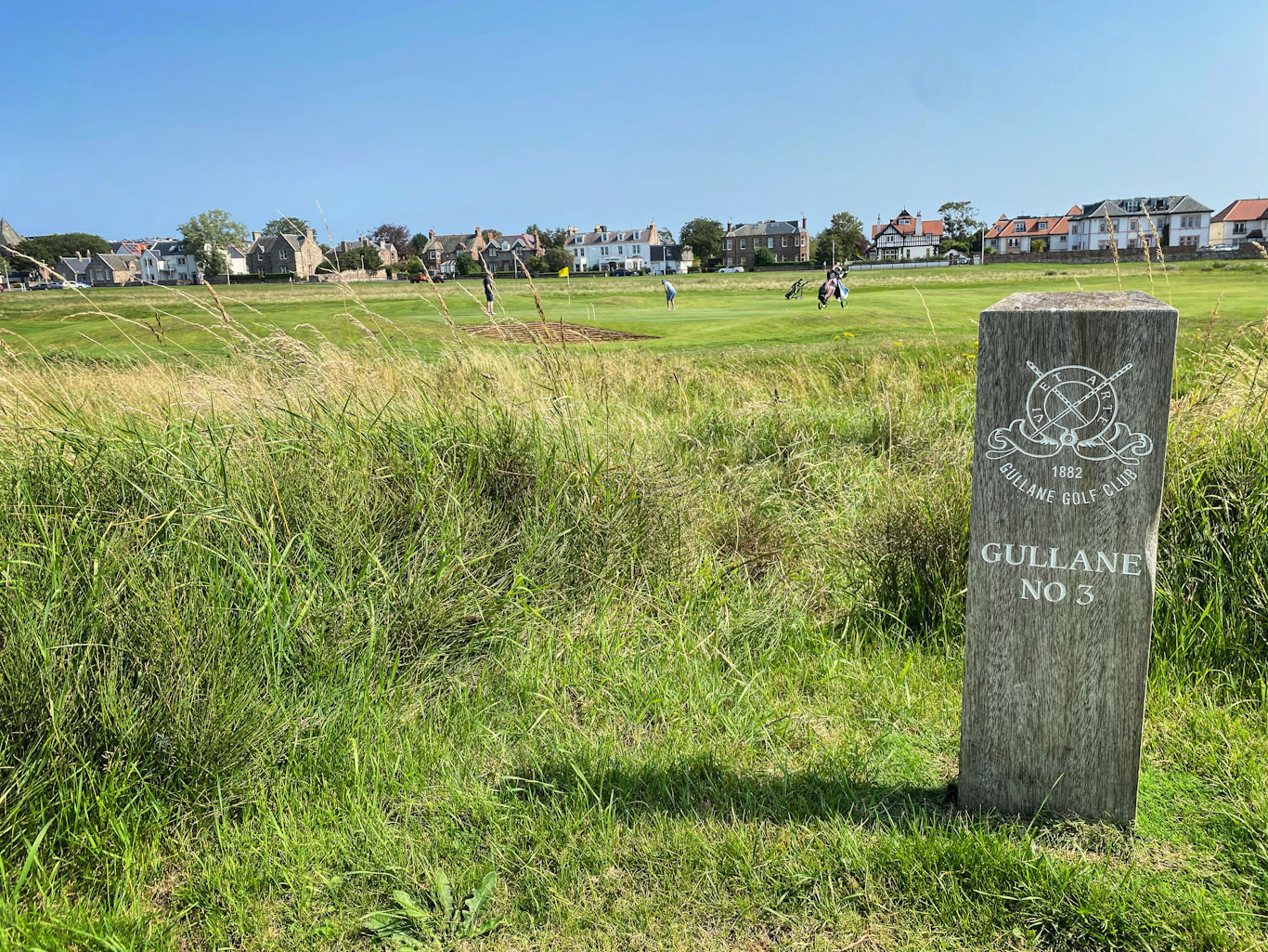 The third hole at Gullane Golf Club, East Lothian, Scotland