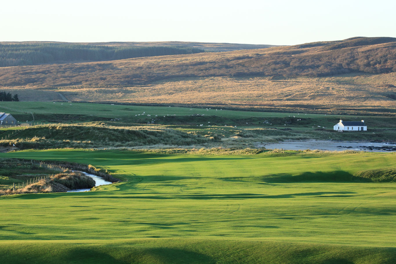 Heading down the fairway at The Machrie Hotel and Golf Links, Isle of Islay