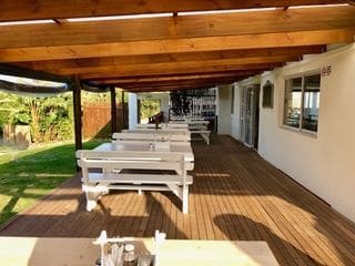 Casual dining at Cape St Francis Resort, South Africa. Golf Planet Holidays