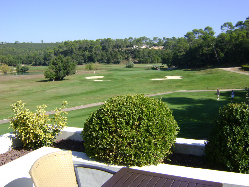 View from the terrace at Barbaroux Golf Club in Provence, France. Golf Planet Holidays.