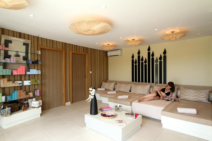 In the sauna area at Hotel Mercure Brignoles, Golf de Barbaroux, Provence, France. Golf Planet Holidays.