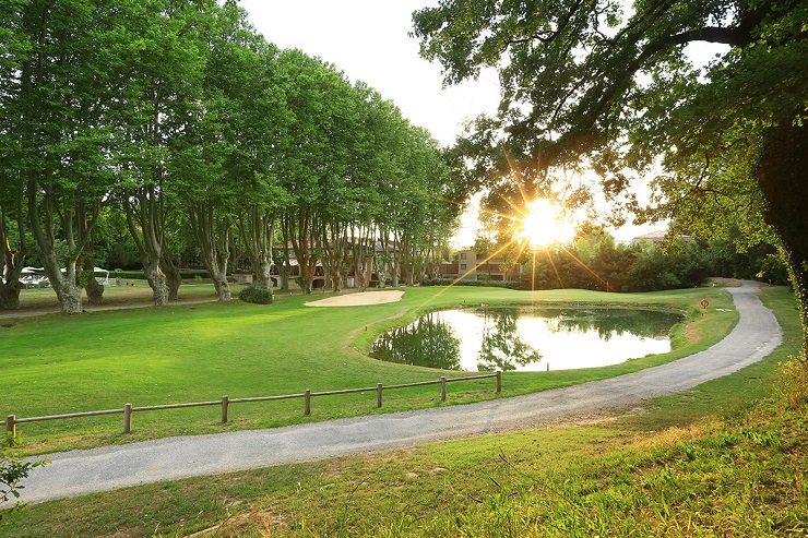 In the grounds at Moulin de Vernegues, Mallemort, Provence. Golf Planet Holidays.