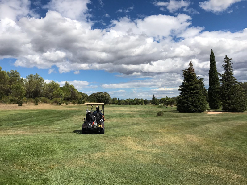 On the course at Nimes Vacquerolles Golf Club south of, France. Golf Planet Holidays