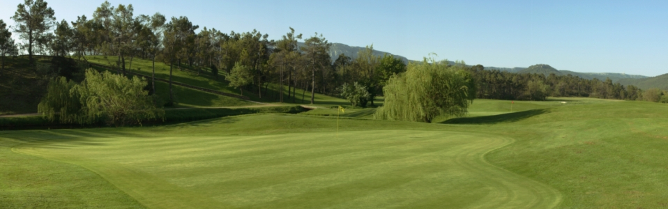 On the green at Sainte Baume Golf Club, Nans les Pins, Provence, France. Golf Planet Holidays.