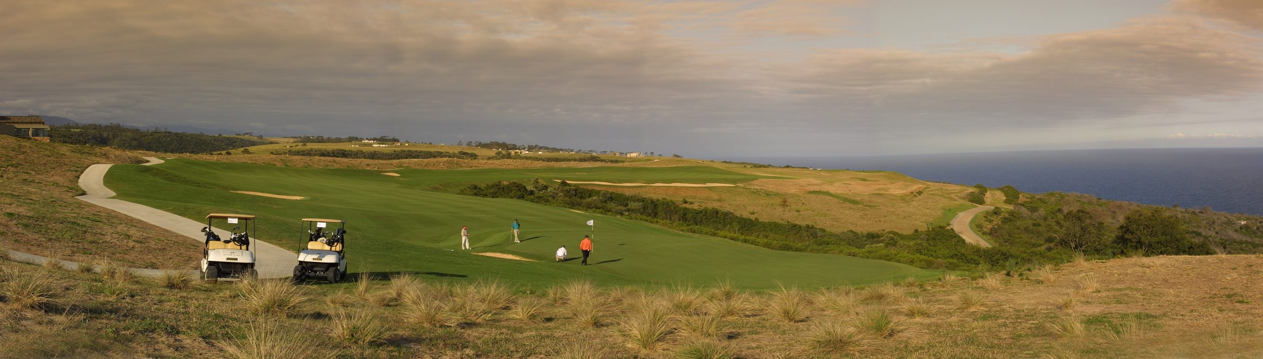 The 18th hole at Oubaii Golf Club, Herolds Bay, South Africa