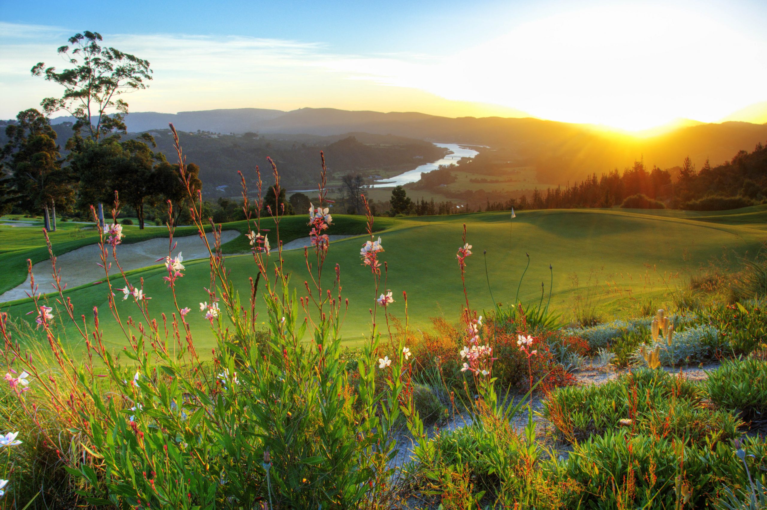 Sunset over Simola Golf Club, Knysna, South Africa