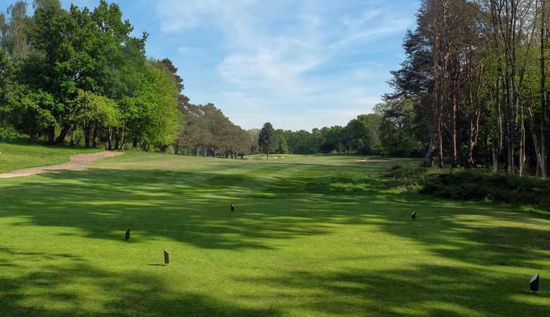 On the fifth tee at Brokenhurst Manor Golf Club, Poole, Dorset, England