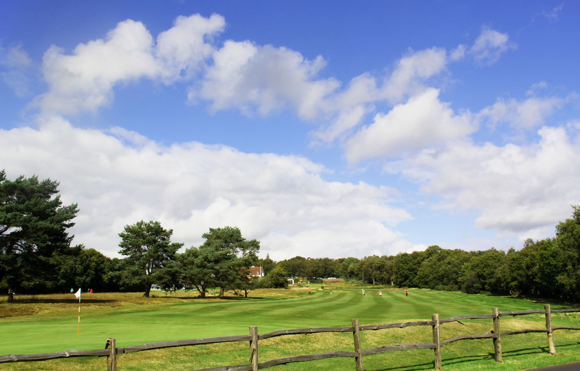 The second hole at Crowborough Beacon Golf Club, England