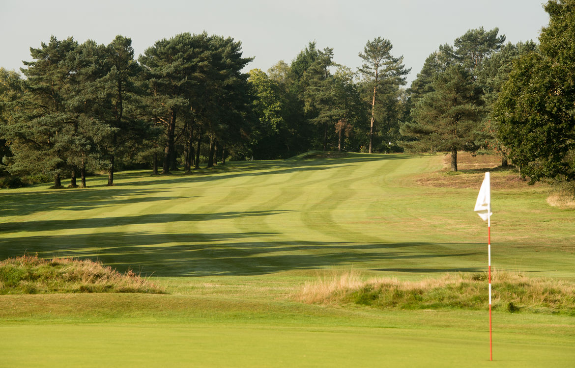 Down the fairway at Crowborough Beacon Golf Club, England