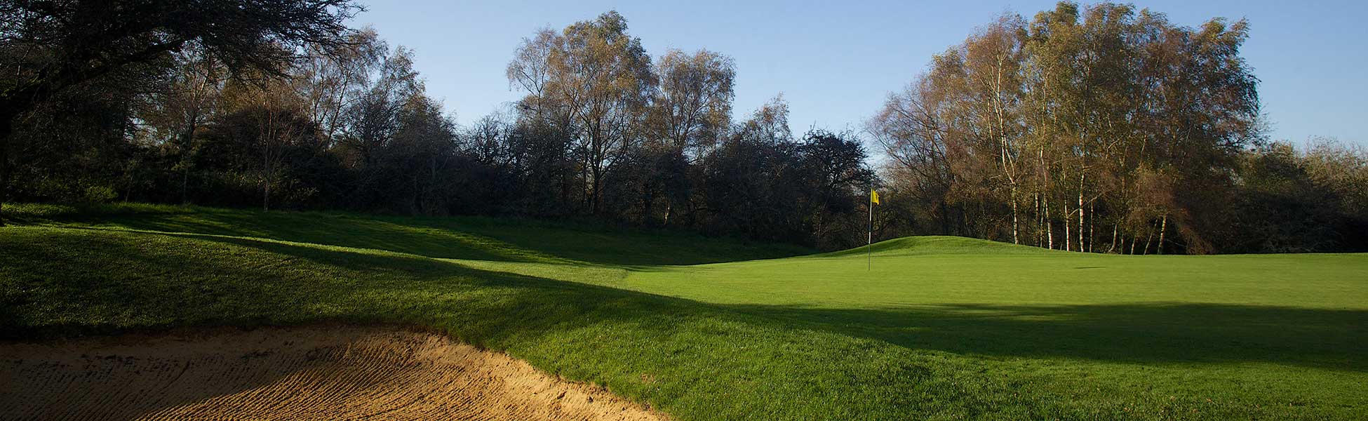On the green at Dyke Golf Club, Brighton, England
