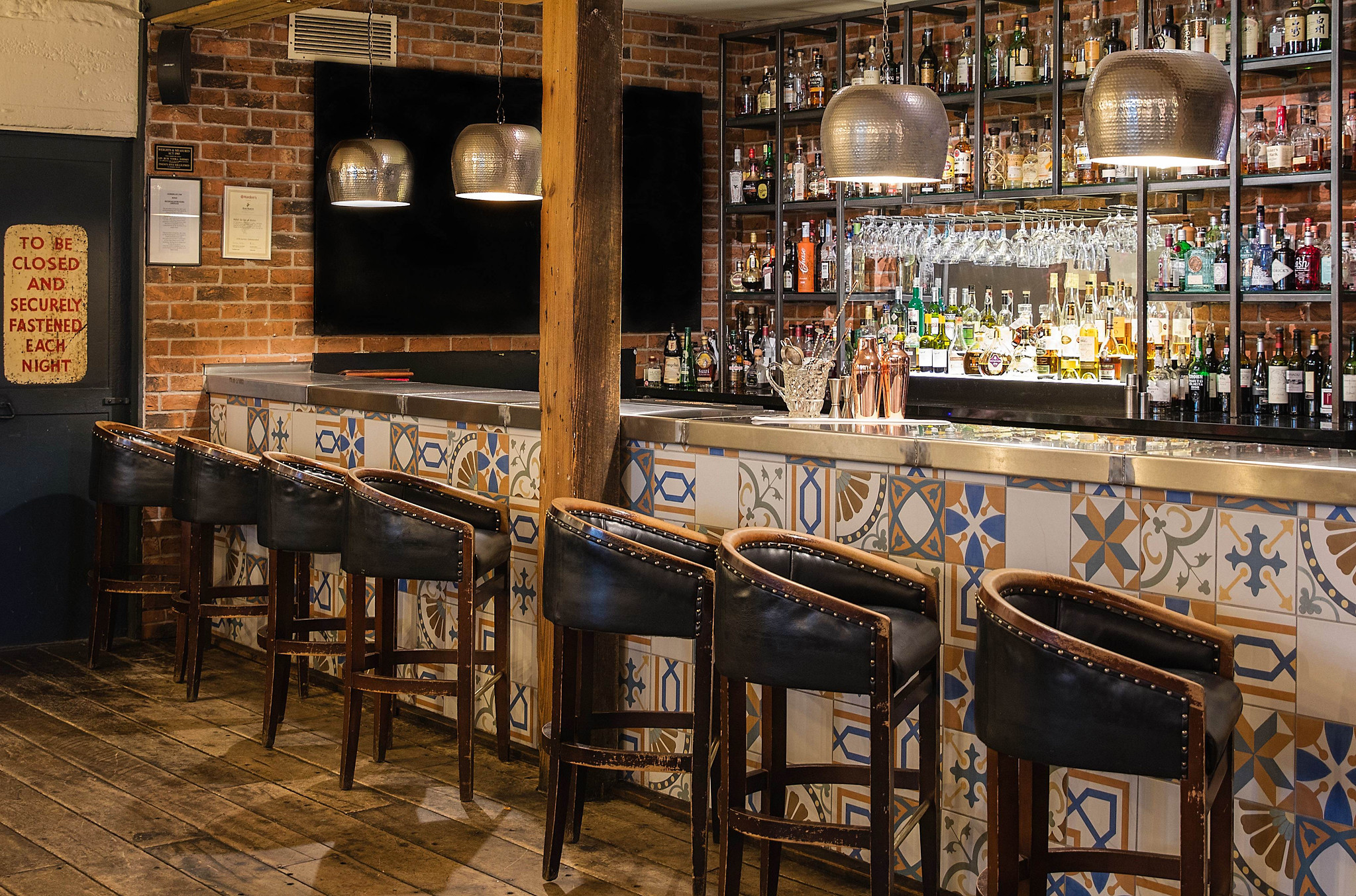 Elegant bar for Hotel du Vin and Bistro, Bristol, England