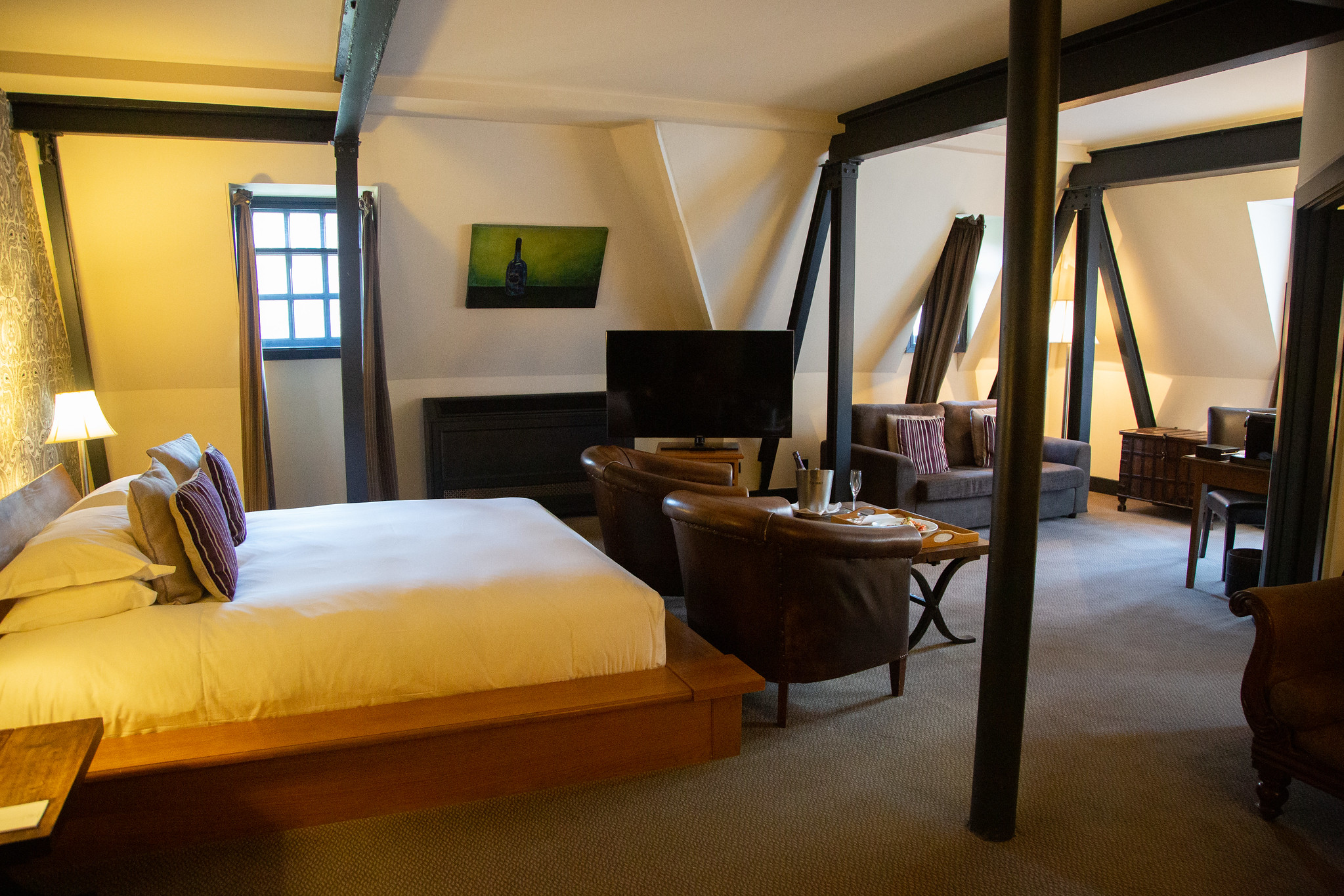 A double bedroom at Hotel du Vin and Bistro, Bristol, England