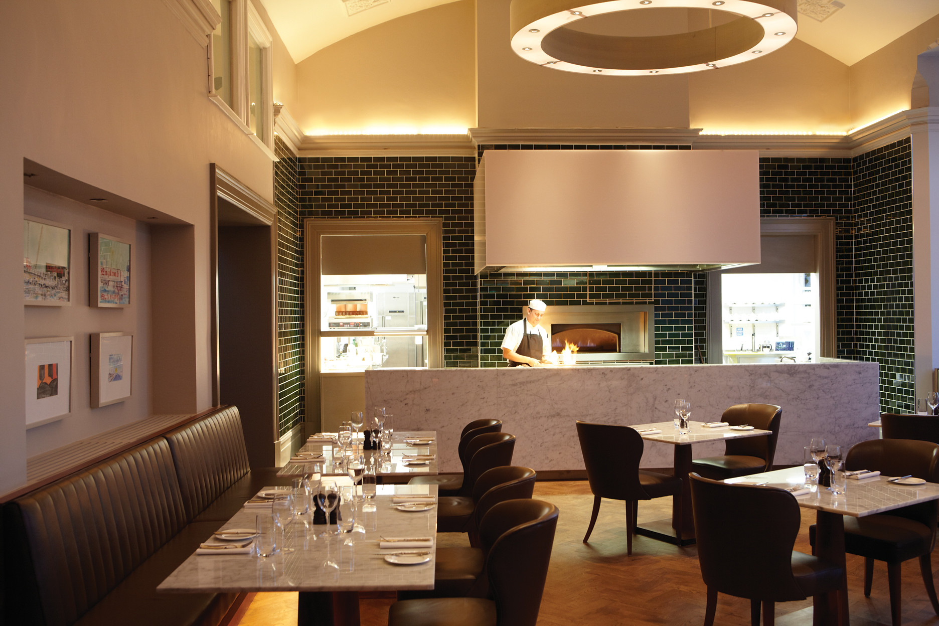 The restaurant at Malmaison Hotel, Cheltenham, England