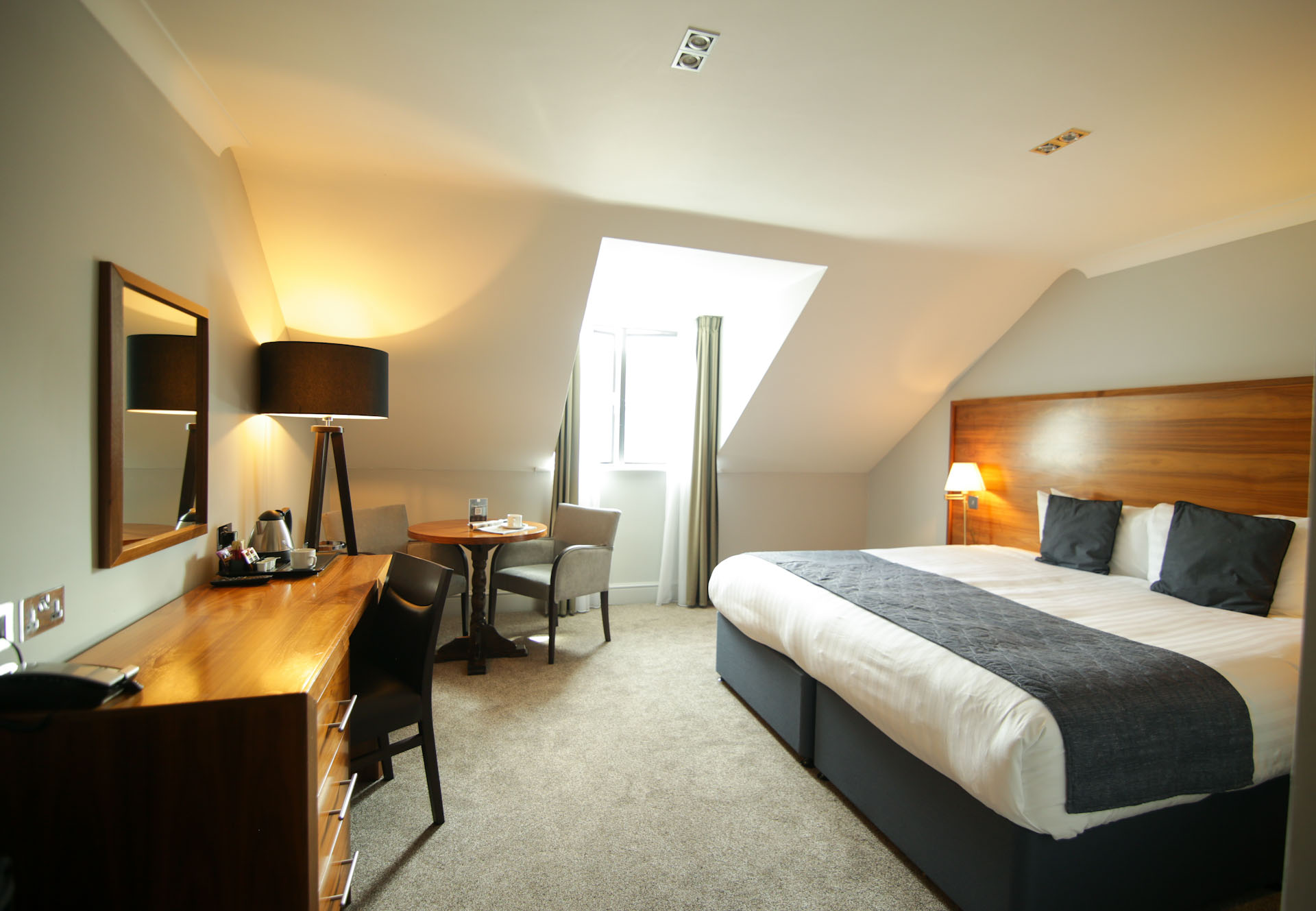 A double bedroom at Old Thorns Hotel and Resort, Hampshire, England.