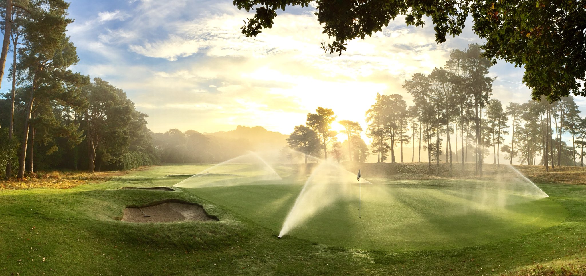 The eighth green at Parkstone Golf Course, Pool,e, Dorset, England