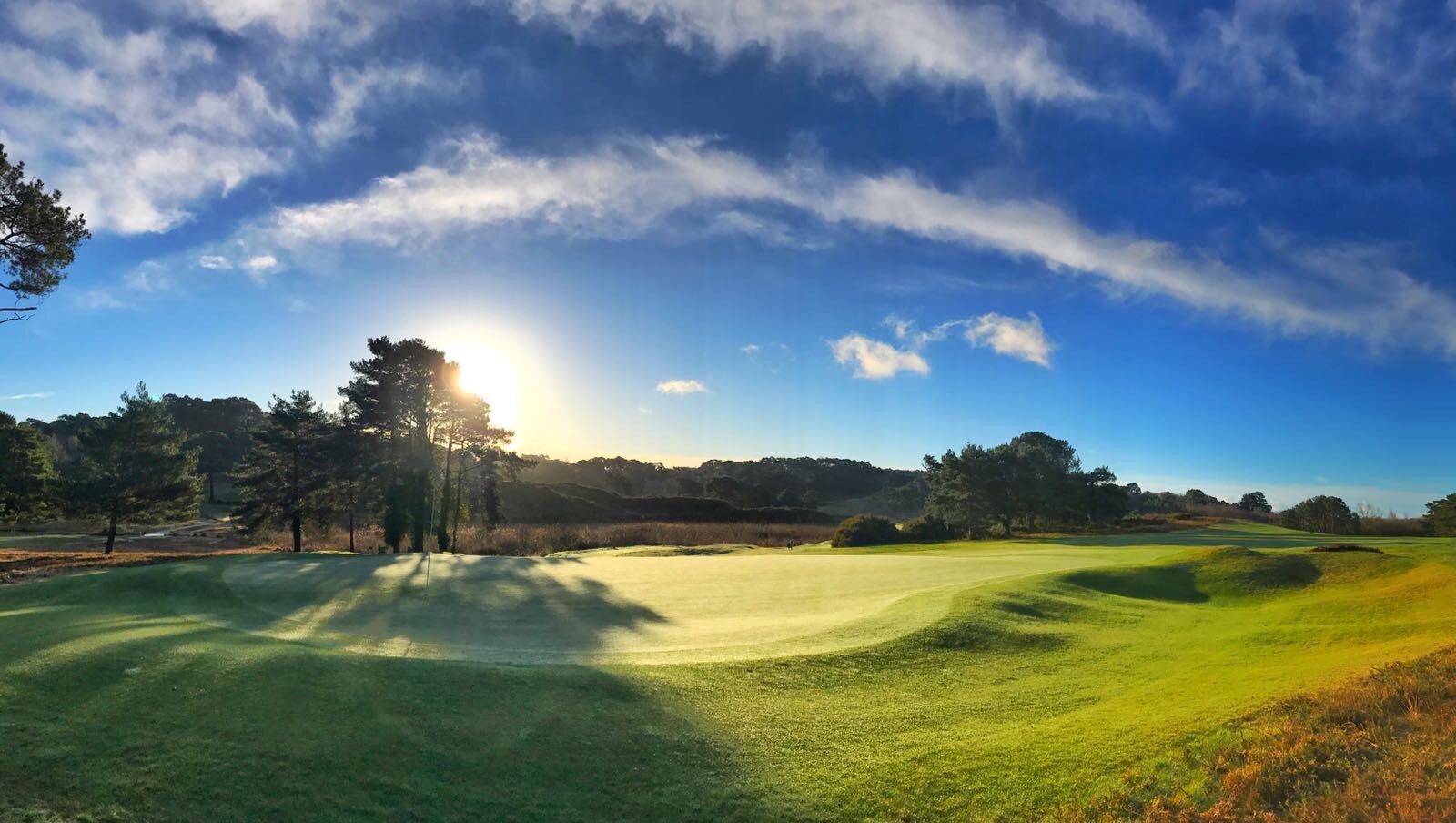 The 10th green at Parkstone Golf Course, Poole, Dorset