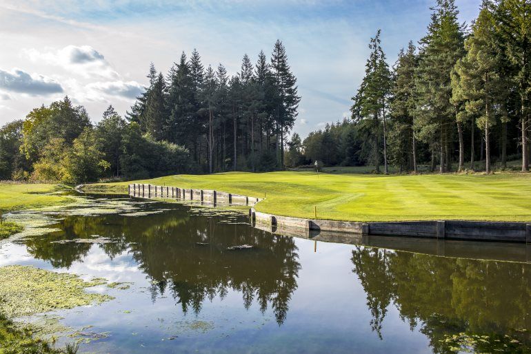 The second hole at Remedy Oak Golf Course, Dorset, England