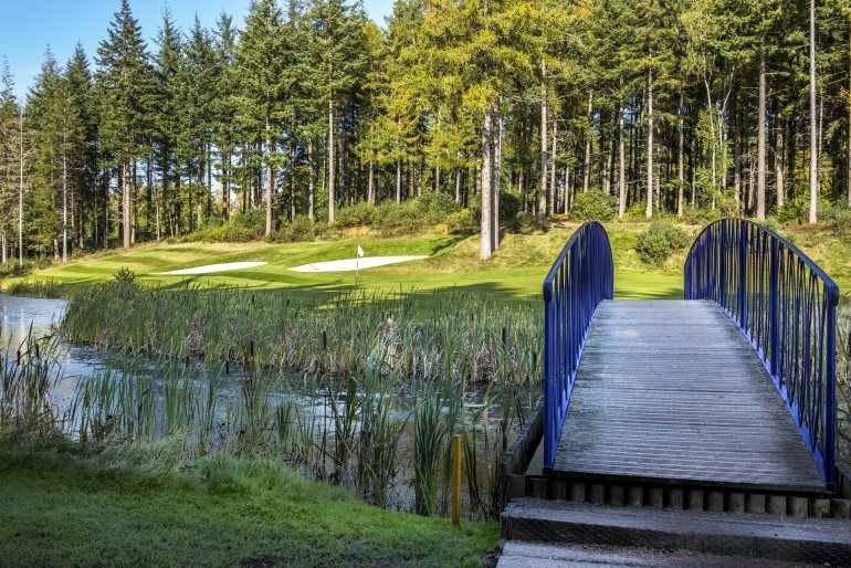 The third hole at Remedy Oak Golf Course, Dorset, England
