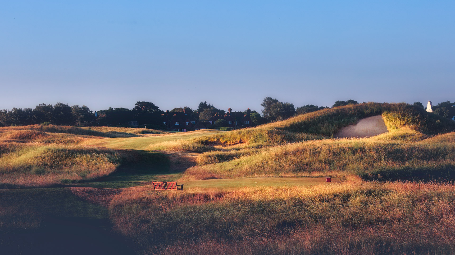 The fourth hole at Royal St Georges Golf Club, Sandwich, Kent, England
