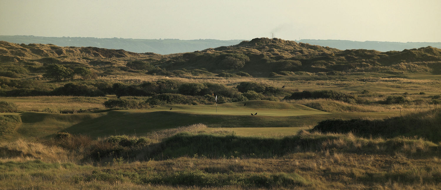 Challenging rough at Saunton Golf Club, Devon, United Kingdom