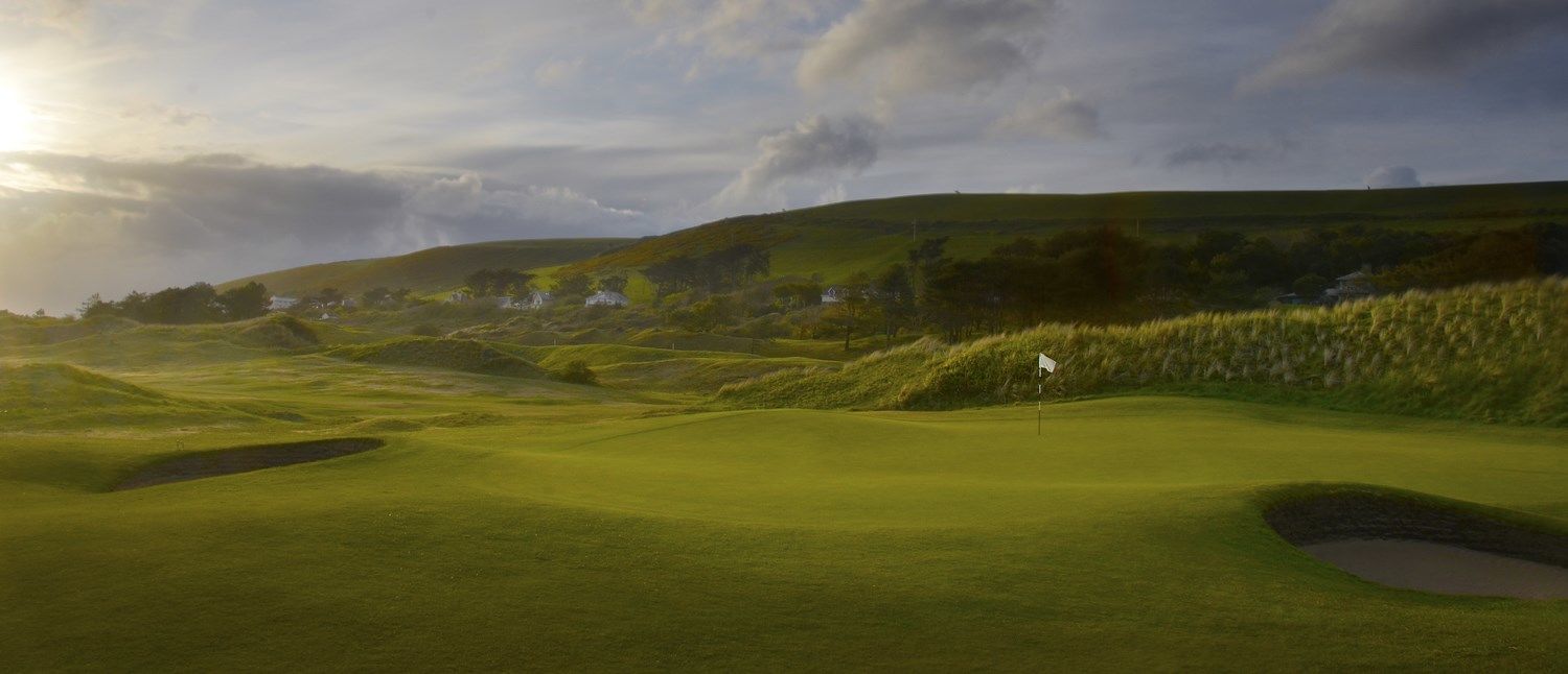 Cloudy skies over Saunton Golf Club, Devon, United Kingdom