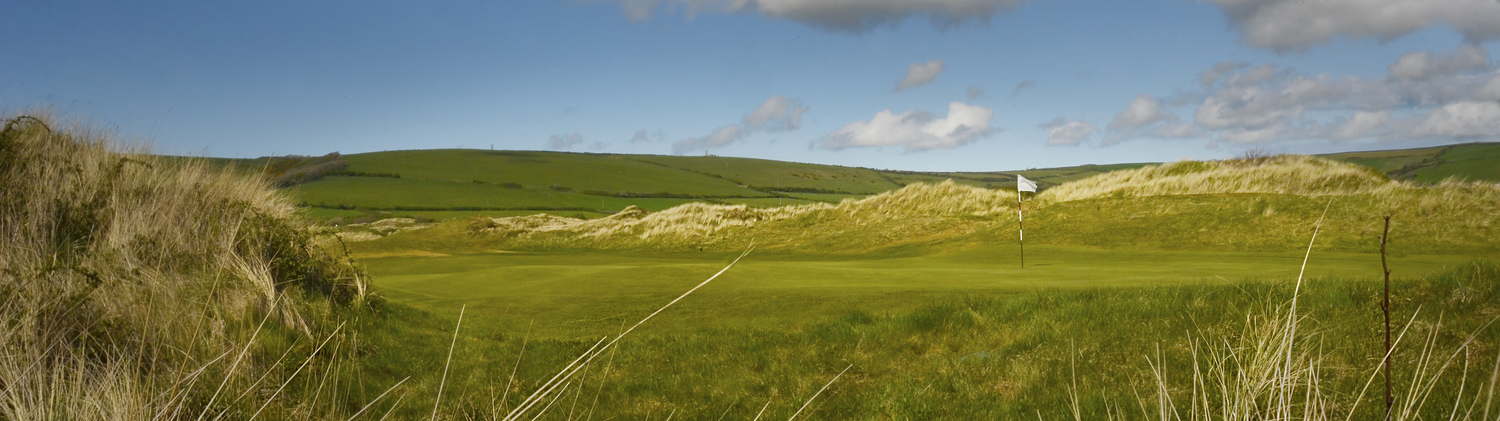 Just a chip away from the green at Saunton Golf Club, Devon, United Kingdom