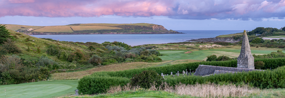 Out to sea from St Enodoc Golf Club, Padstow, Cornwall, United Kingdom
