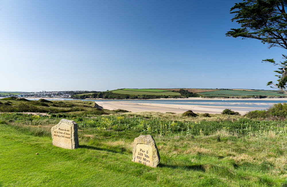 Tee to sea at St Enodoc Golf Club, Padstow, Cornwall, United Kingdom