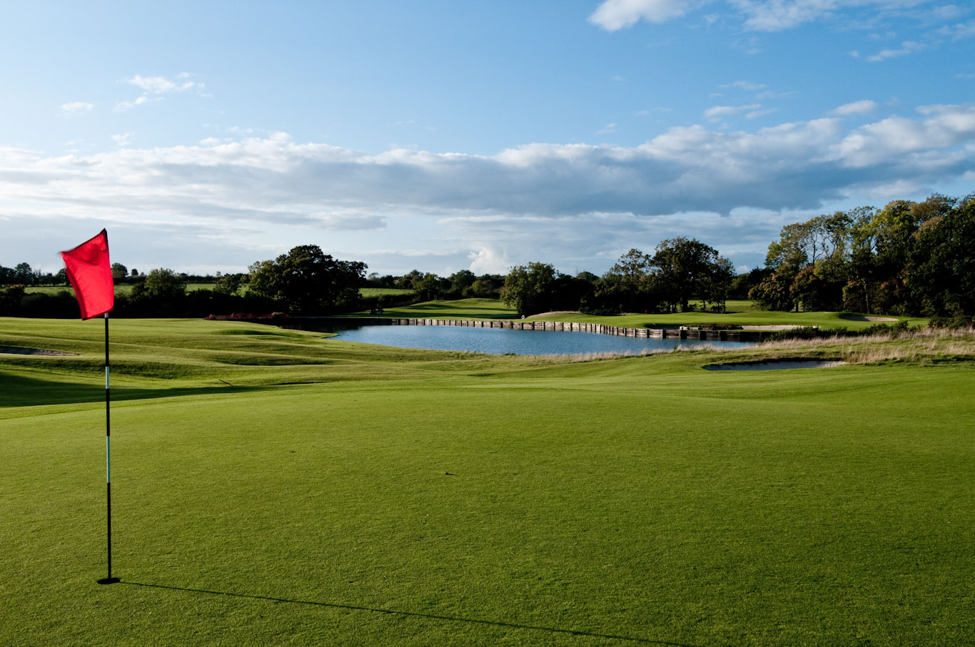 Water hazards at The Players Golf Club, Chipping Sodbury, England