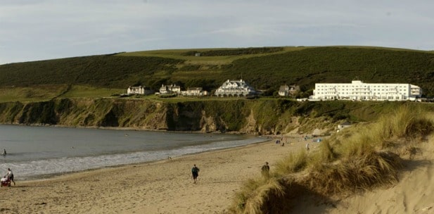 The beach at The Saunton Sands Hotel, Devon, England. Golf Planet Holidays